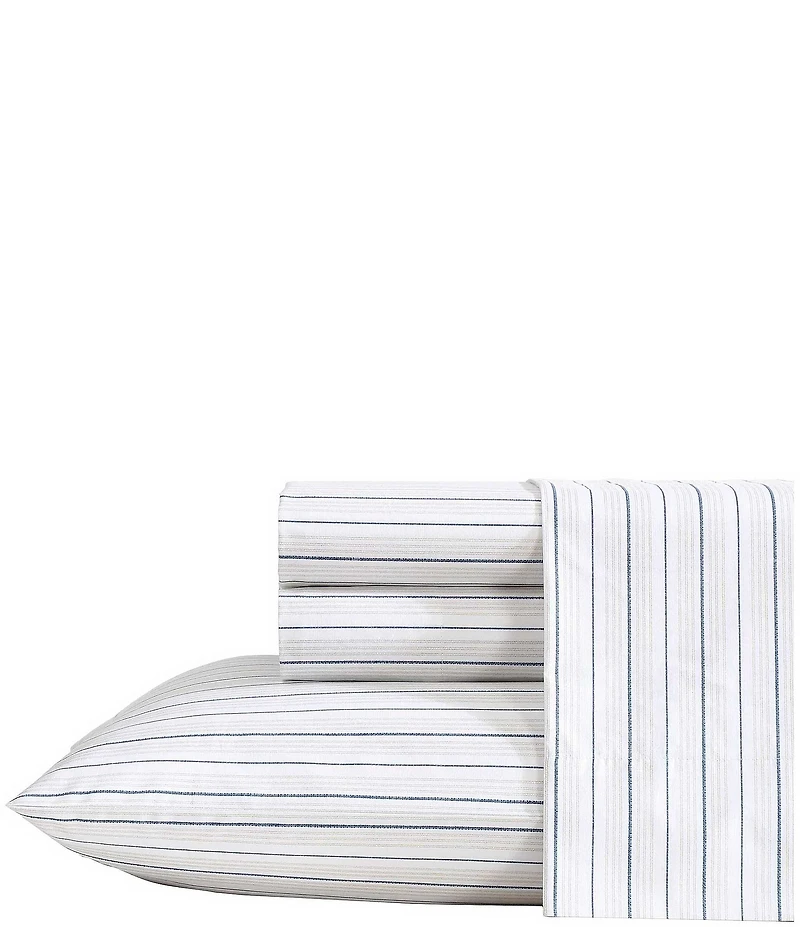 Nautica Beaux Stripe Cotton Percale Sheet Set