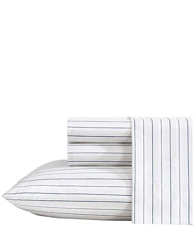 Nautica Beaux Stripe Cotton Percale Sheet Set