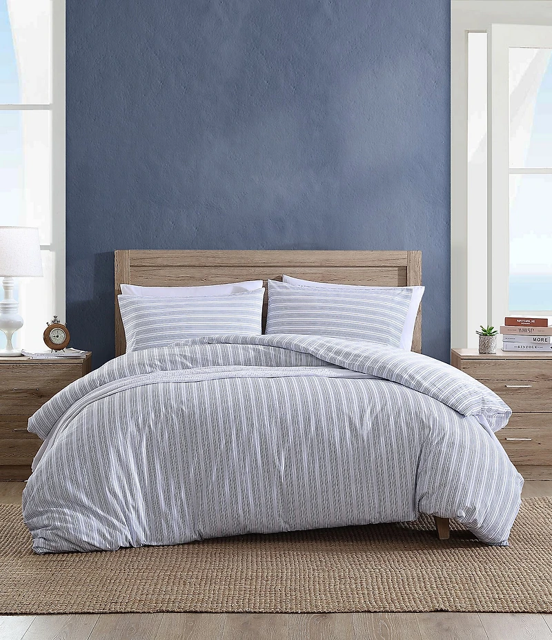 Nautica Beaux Striped Cotton Duvet Cover