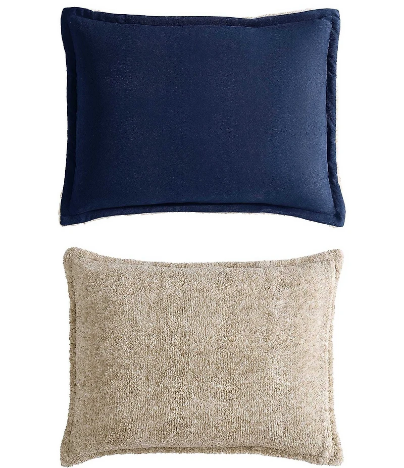 Nautica Beckett Navy Microsuede Reversible Comforter and Sham Mini Set