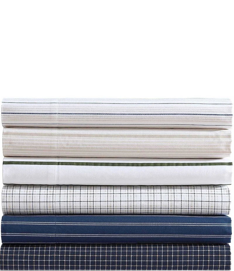 Nautica Brenton Stripe Cotton Percale Sheet Set