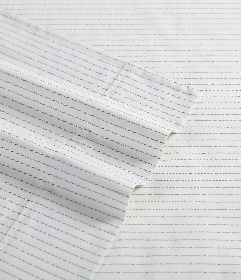 Nautica Buoy Line Grey Cotton Percale Sheet Set