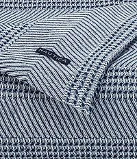 Nautica Chevron Stripe Cotton Yarn Dye Bed Blanket