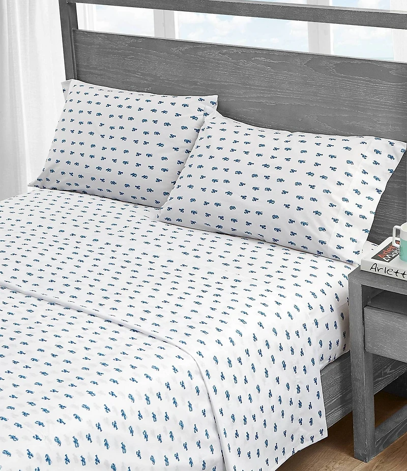 Nautica Cloyster Blue Cotton Percale Sheet Set
