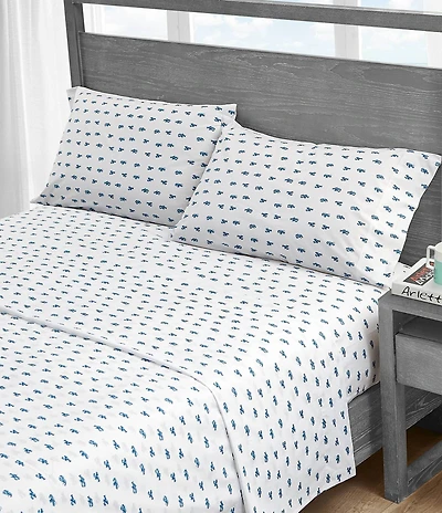 Nautica Cloyster Blue Cotton Percale Sheet Set