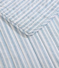 Nautica Coleridge Stripe Pattern Cotton Reversible Quilt Mini Set