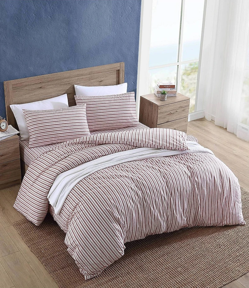 Nautica Coleridge Striped Cotton Percale Duvet Cover