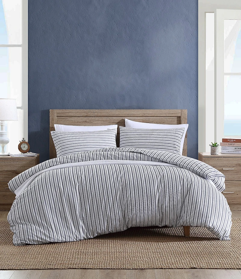 Nautica Coleridge Striped Cotton Percale Duvet Cover