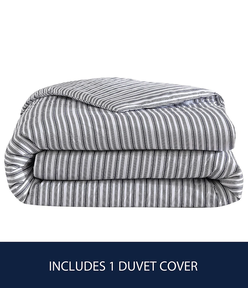 Nautica Coleridge Striped Cotton Percale Duvet Cover