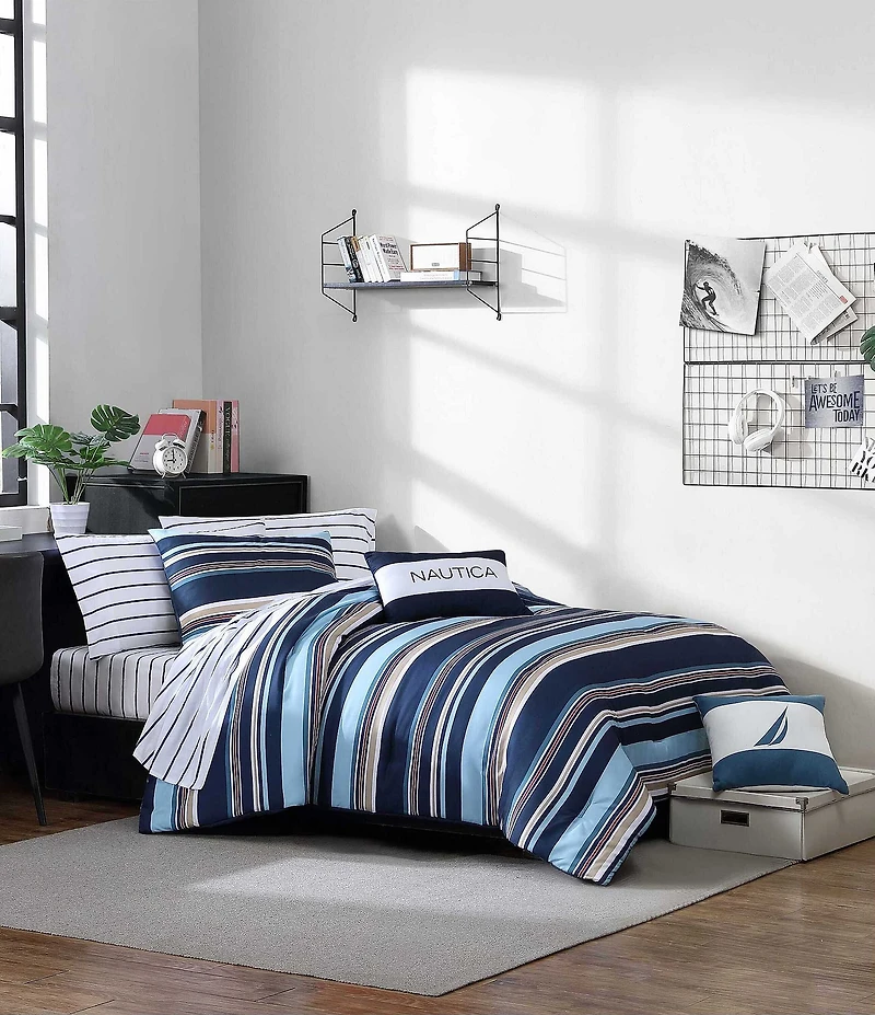 Nautica Colton Navy Comforter And Bonus Set