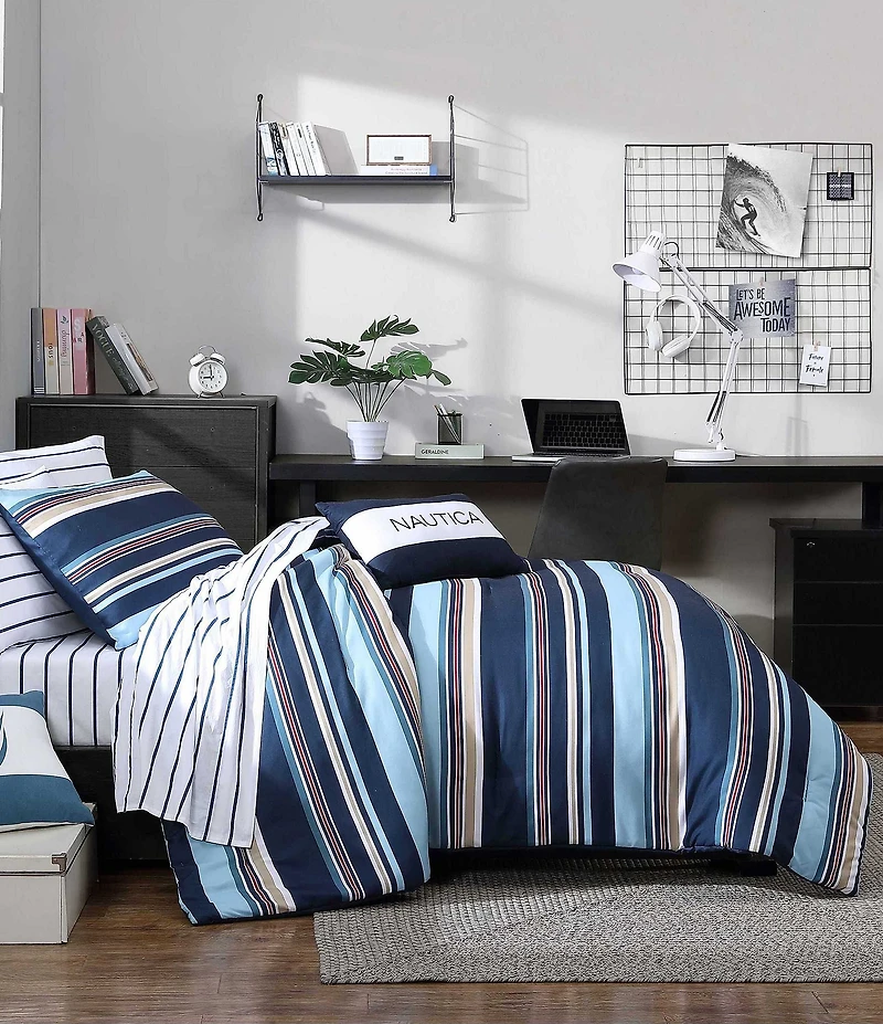 Nautica Colton Navy Comforter And Bonus Set