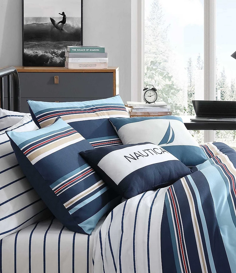 Nautica Colton Navy Comforter And Bonus Set