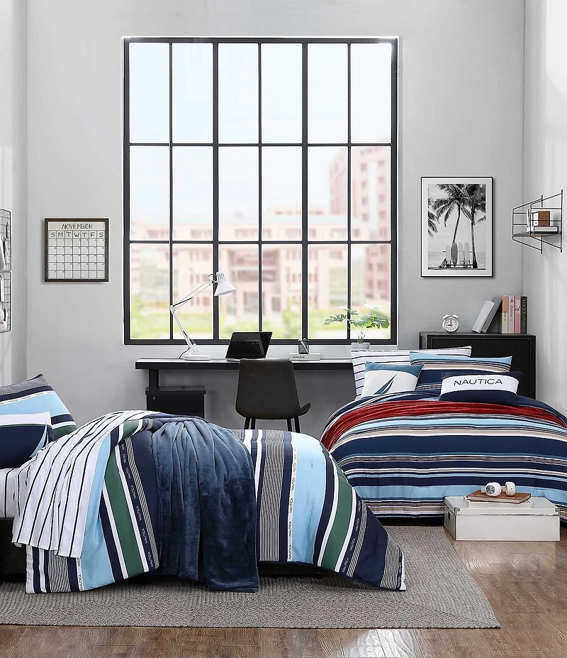 Nautica Colton Navy Comforter And Bonus Set
