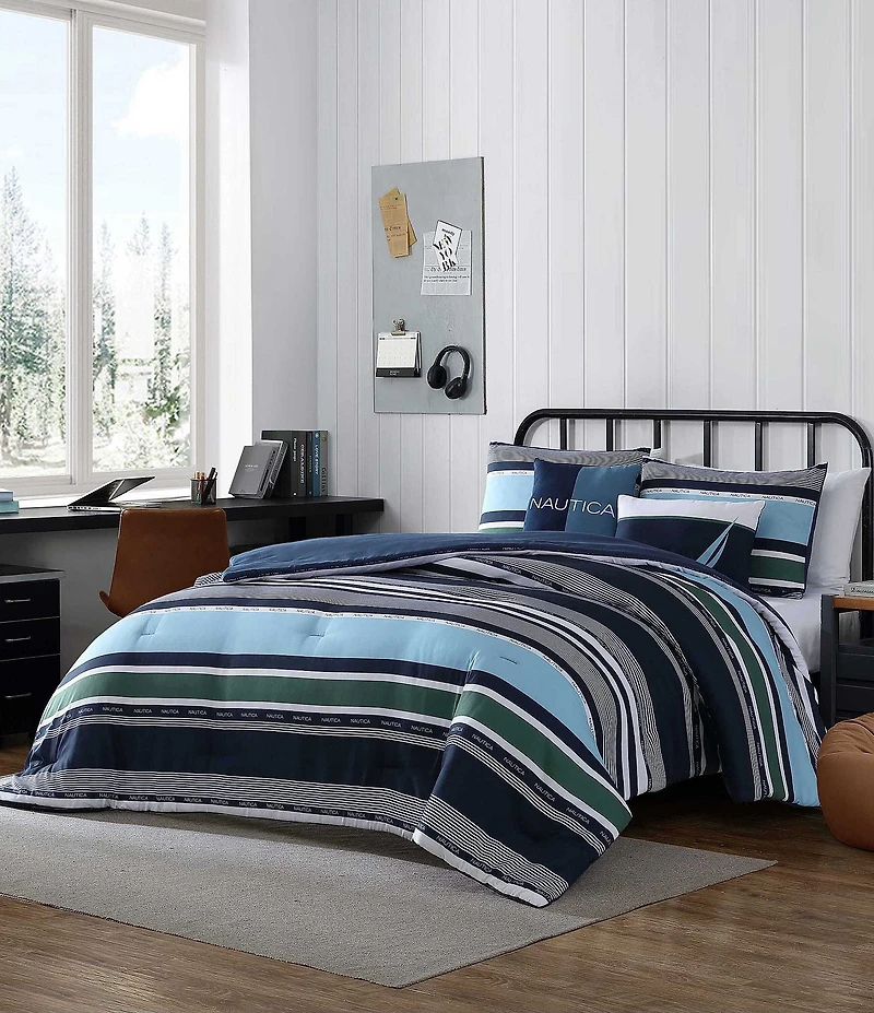 Nautica Elliot Navy Comforter and Bonus Set