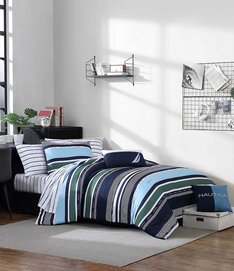 Nautica Elliot Navy Comforter and Bonus Set