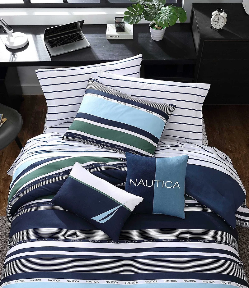 Nautica Elliot Navy Comforter and Bonus Set
