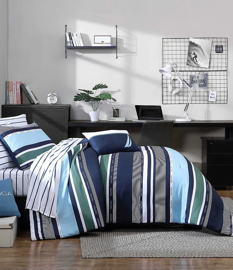 Nautica Elliot Navy Comforter and Bonus Set
