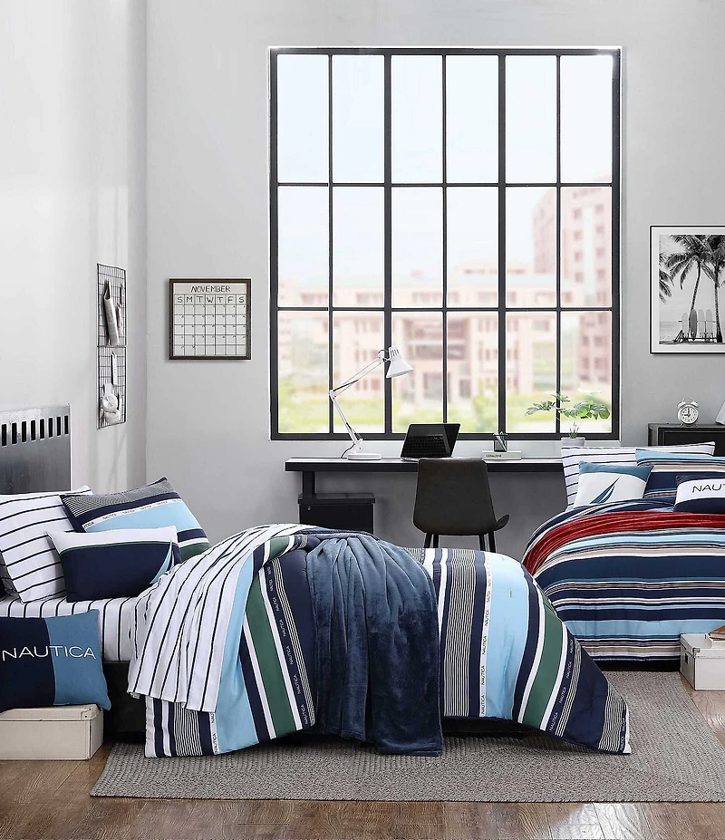 Nautica Elliot Navy Comforter and Bonus Set