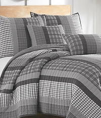 Nautica Gulf Shores Grey Striped Quilt Mini Set