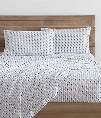 Nautica Holiday Seahorse Blue Flannel Sheet Set