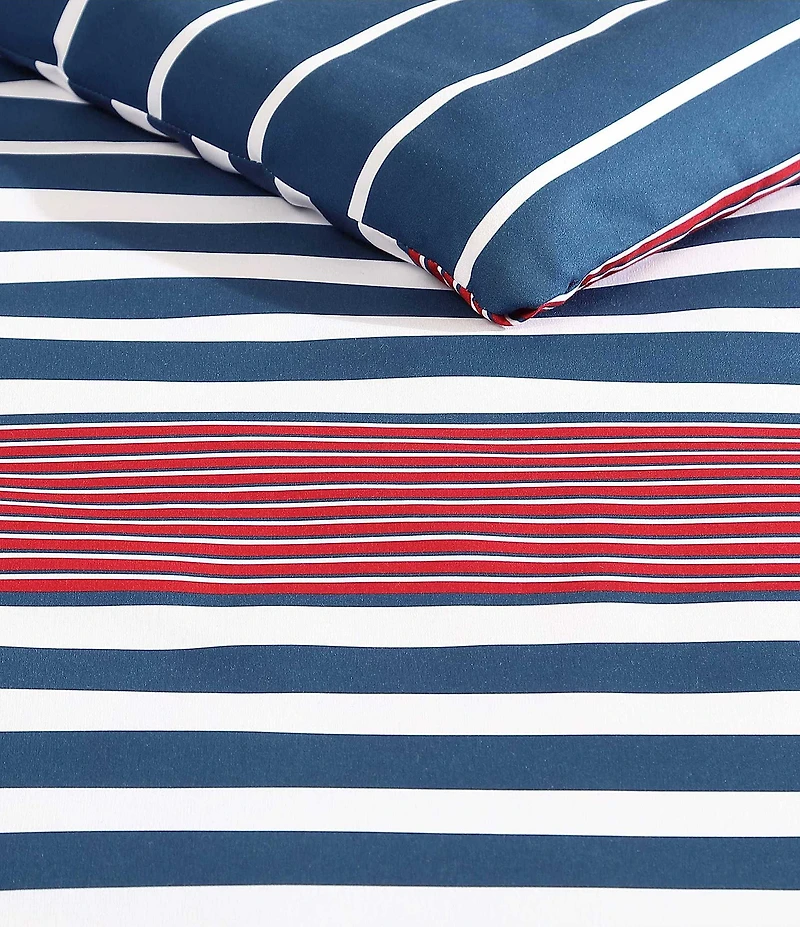 Nautica Kennedy Stripe Microfiber Reversible Comforter Mini Set