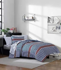 Nautica Kennedy Stripe Microfiber Reversible Comforter Mini Set