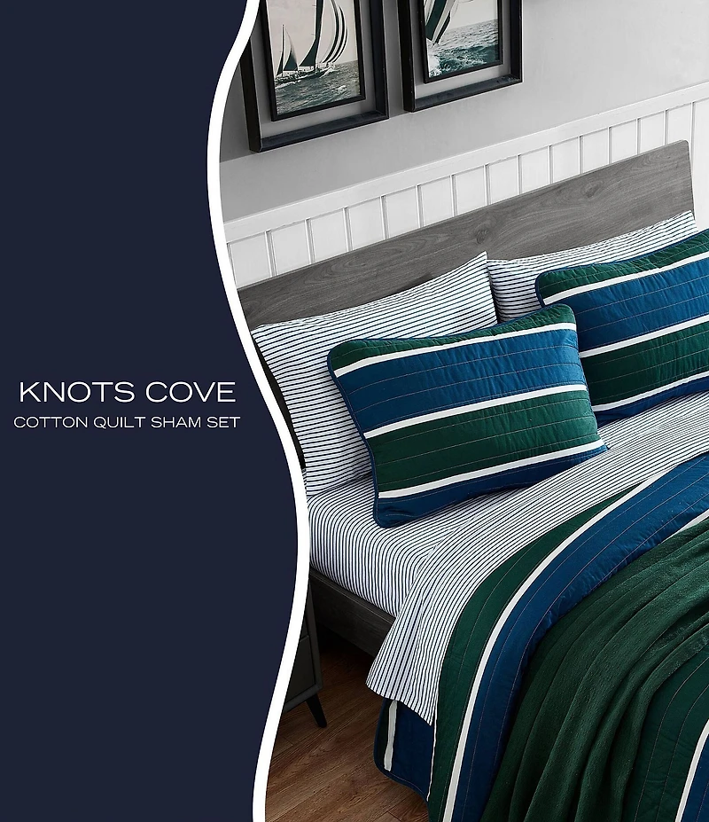 Nautica Knots Cove Cotton Reversible Mini Quilt Set