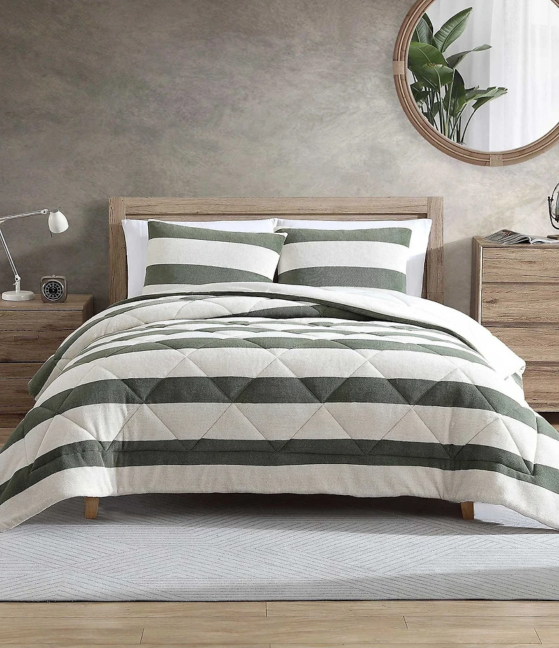 Nautica Lawndale Twill Plush Comforter and Sham Mini Set