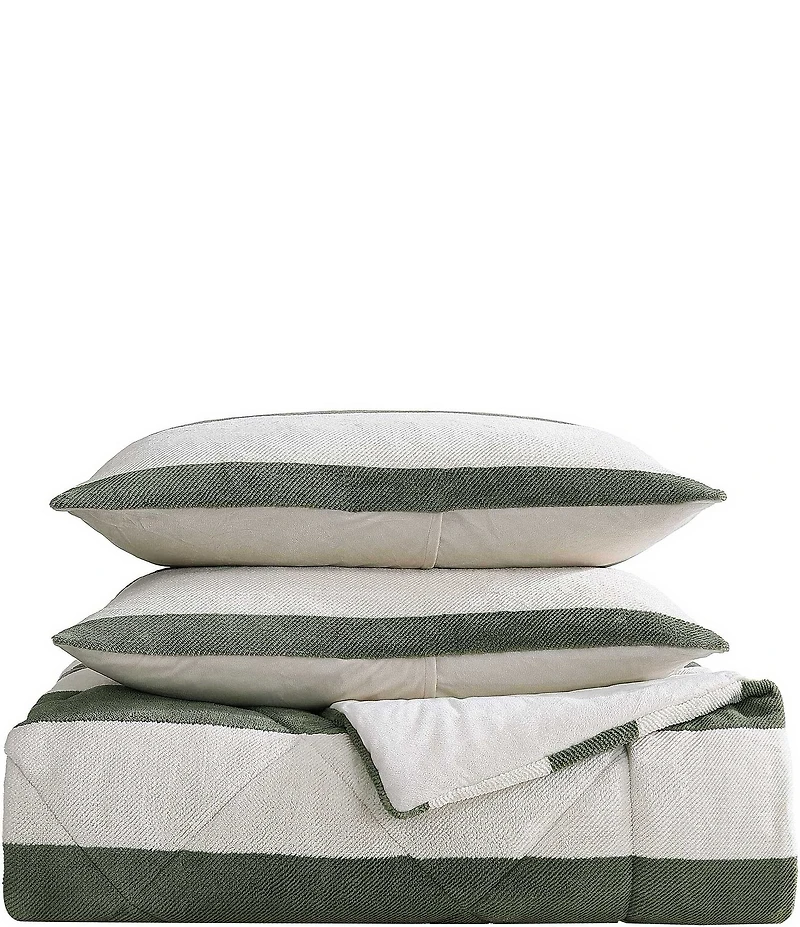 Nautica Lawndale Twill Plush Comforter and Sham Mini Set