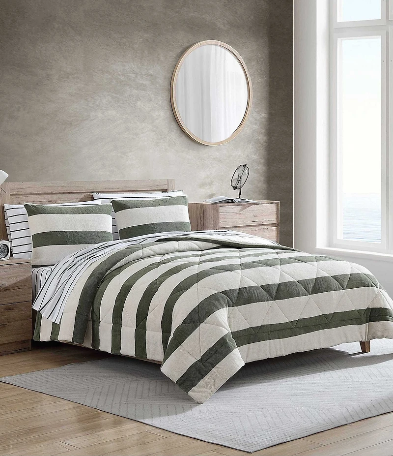 Nautica Lawndale Twill Plush Comforter and Sham Mini Set