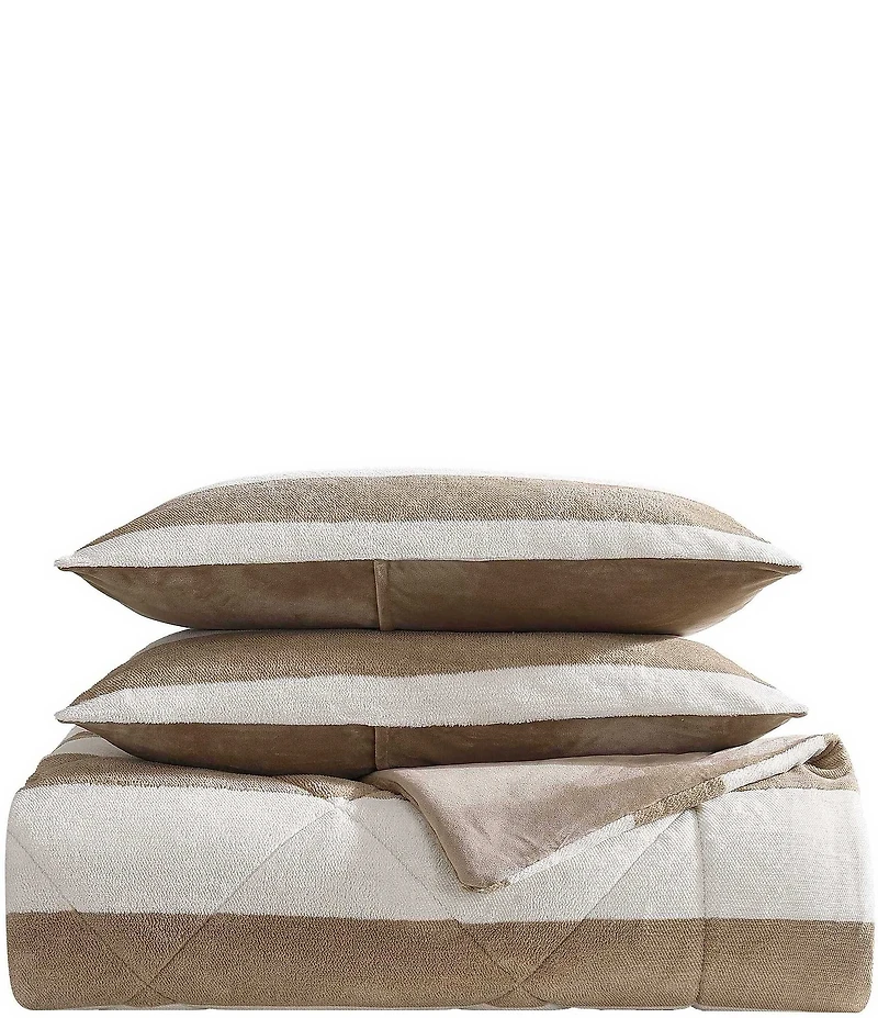 Nautica Lawndale Twill Plush Comforter and Sham Mini Set