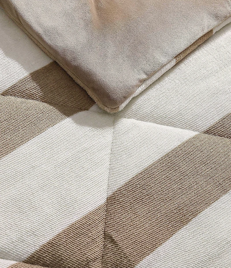 Nautica Lawndale Twill Plush Comforter and Sham Mini Set