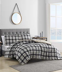 Nautica Lewes Grey Microsuede Reversible Comforter Mini Set