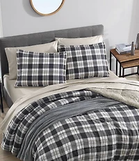 Nautica Lewes Grey Microsuede Reversible Comforter Mini Set
