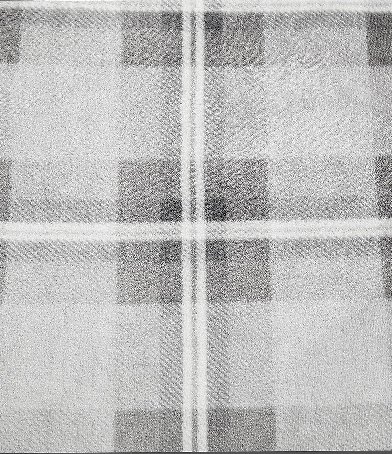 Nautica Lewes Grey Ultra Soft Plush Bed Blanket