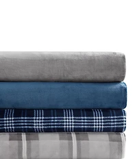 Nautica Lewes Grey Ultra Soft Plush Bed Blanket