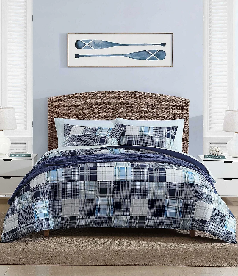 Nautica Mason Patchwork Cotton Comforter and Sham Mini Set