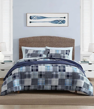 Nautica Mason Patchwork Cotton Comforter and Sham Mini Set