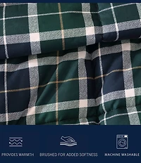 Nautica North Sail Plaid Brushed Microfiber Reversible Mini Comforter Set