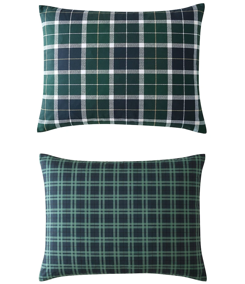 Nautica North Sail Plaid Microfiber Reversible Duvet Cover Mini Set