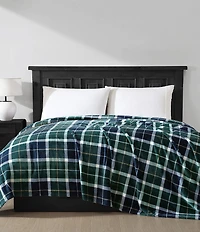 Nautica North Sail Plaid Ultra Soft Plush Fleece Bed Blanket