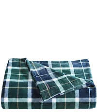 Nautica North Sail Plaid Ultra Soft Plush Fleece Bed Blanket