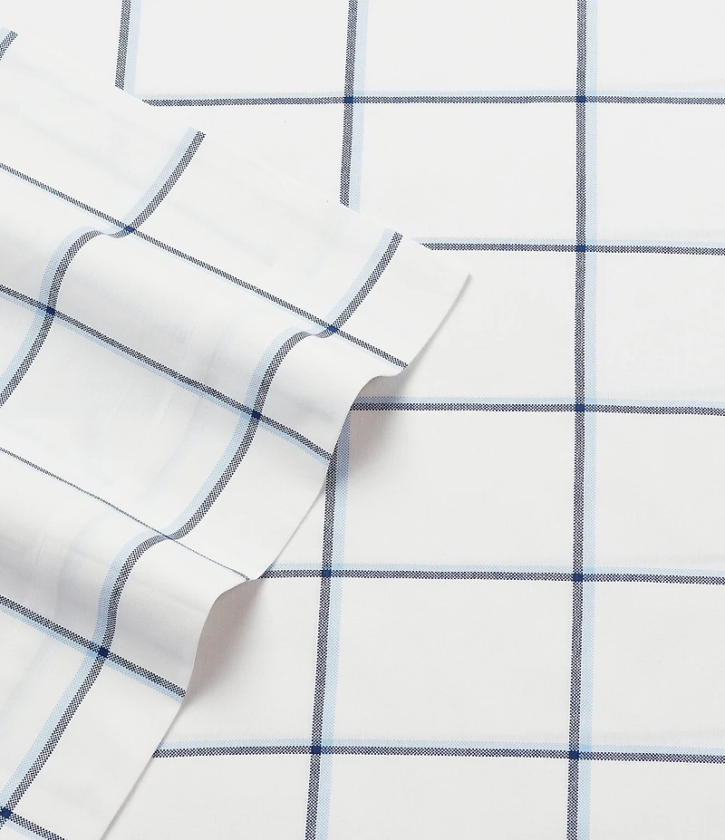 Nautica Plot Blue Cotton Percale Sheet Set