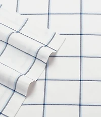 Nautica Plot Blue Cotton Percale Sheet Set