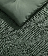 Nautica Point Harbor Green Embossed Comforter and Sham Mini Set
