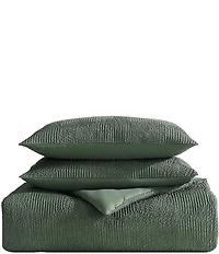 Nautica Point Harbor Green Embossed Comforter and Sham Mini Set