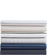 Nautica Reece Plaid Navy Cotton Percale Sheet Set
