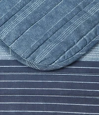 Nautica Ridgeport Striped Cotton Reversible Quilt Mini Set