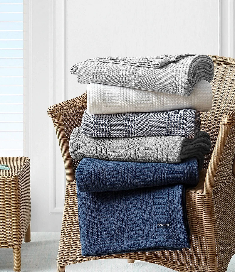 Nautica Rope Stripe Bed Blanket