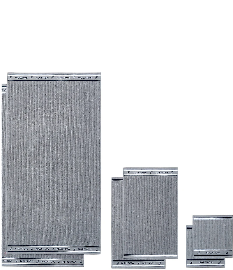 Nautica Signature Grey 6-Piece Towel Set